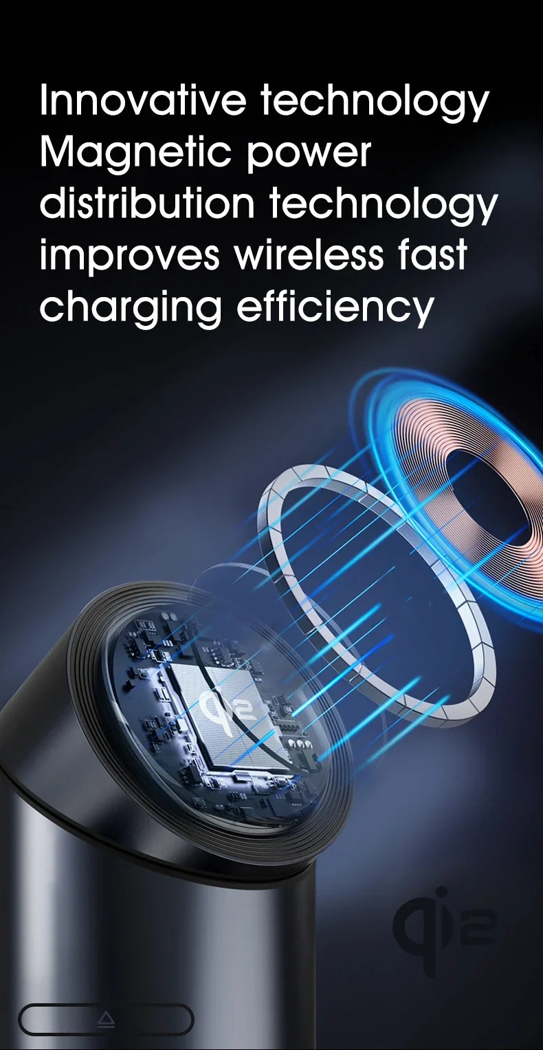 Qi2 3 in 1 Multifunction Magnetic Wireless Charger Touch Roating Fast Charging Base for Iphone 16 15 14 Pro Max, Iwatch Earphone