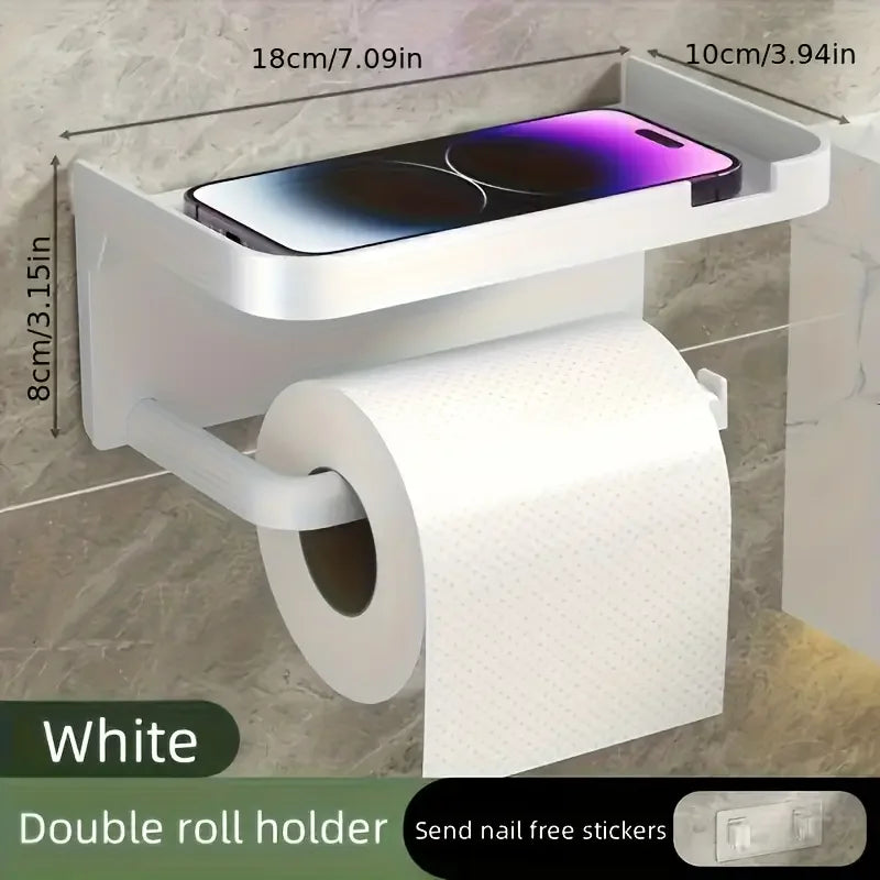 Toilet Paper Holder Plastic Storage Rack Kitchen Towel Placement Of Seasoning Bottles Bathroom Wall Roll Of Paper Phone Storage