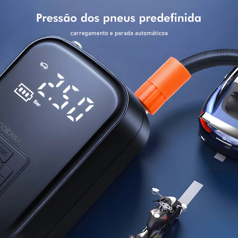 Portable Air Compressor, Portable Mini Air Compressor, Car Tire Filling Pump, Portable Air Pump, LED Lighting