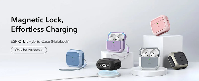 Capa ESR para AirPods 4ª geração AirPods 4 2024 MagSafe com proteção contra quedas HaloLock para AirPods Pro 2ª/1ª geração 2023/2022
