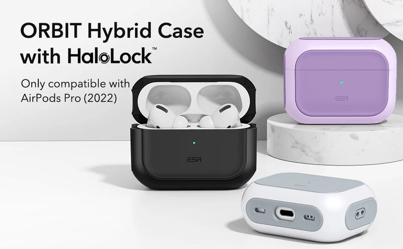 Capa ESR para AirPods 4ª geração AirPods 4 2024 MagSafe com proteção contra quedas HaloLock para AirPods Pro 2ª/1ª geração 2023/2022