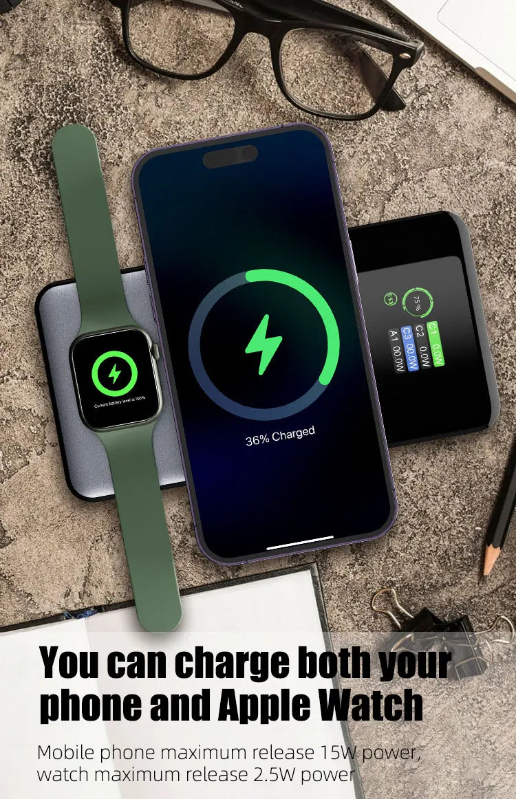 289.5W Graphene Power Bank OLED Color Screen Display 25000mah/92.5Wh PD3.1 140W Wireless15W PPS QC Laptop Phone Fast Charging