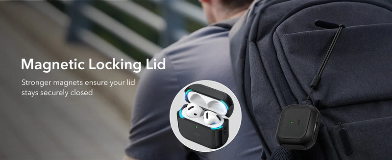 Capa ESR para AirPods 4ª geração AirPods 4 2024 MagSafe com proteção contra quedas HaloLock para AirPods Pro 2ª/1ª geração 2023/2022