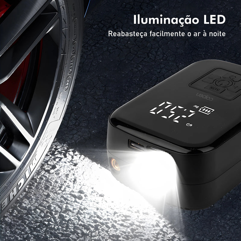 Portable Air Compressor, Portable Mini Air Compressor, Car Tire Filling Pump, Portable Air Pump, LED Lighting
