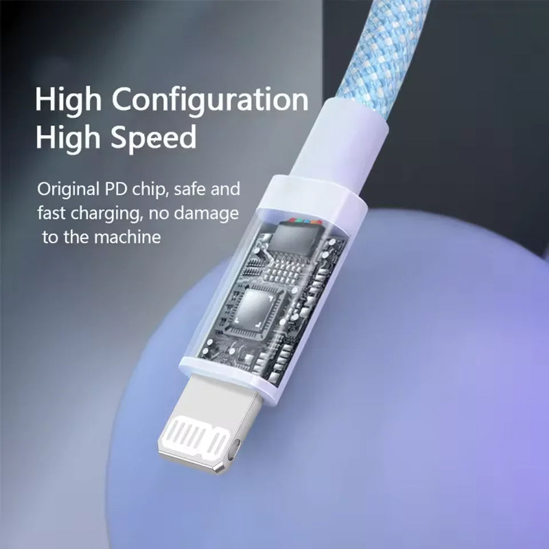 PD 20W USB-C Charging Cable For iPhone 14 13 12 11 Pro Max Xs 8 Plus iPad 3A Fast Charging Cord ‌Lightning Data Cable For iPhone