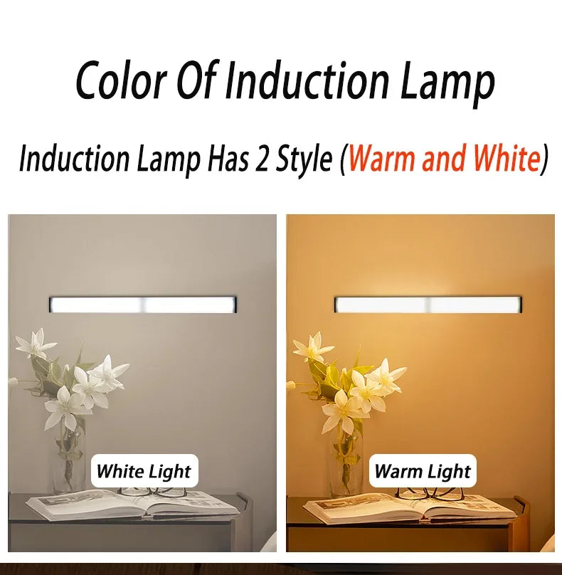 Night Light LED Motion Sensor 20/30/40/60CM Wireless USB Cabinet Night Light Wardrobe Lamp For Kitchen Cabinet Wardrobe Bedroom
