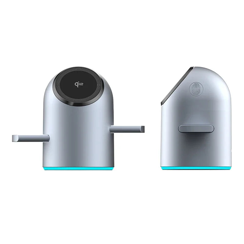 Auto Rotation Qi2 15W 3 in 1 Wireless Charging Station, Magnetic Fast Charger for IPhone16/15/14/13 Pro Max IWatch AirPods 3/2