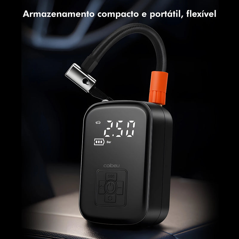 Portable Air Compressor, Portable Mini Air Compressor, Car Tire Filling Pump, Portable Air Pump, LED Lighting