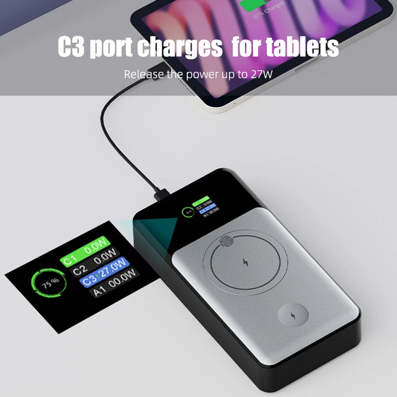 289.5W Graphene Power Bank OLED Color Screen Display 25000mah/92.5Wh PD3.1 140W Wireless15W PPS QC Laptop Phone Fast Charging