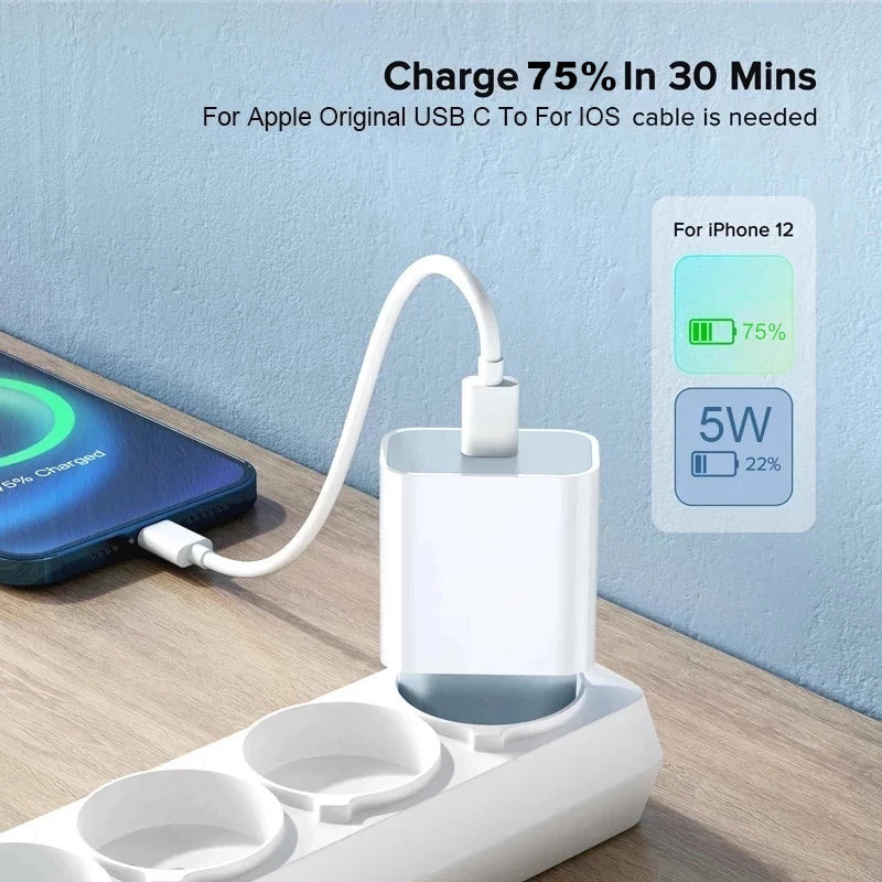 35W PD Fast Charger Cable for iPhone 11 12 13 Pro 8 14 Plus XS Max XR X SE USB C Quick Charge Cord 1m 1.5m 2m PD Charging Cable