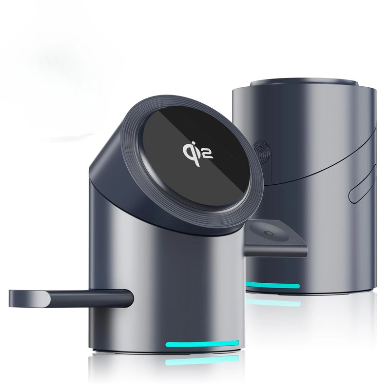 Qi2 3 in 1 Multifunction Magnetic Wireless Charger Touch Roating Fast Charging Base for Iphone 16 15 14 Pro Max, Iwatch Earphone