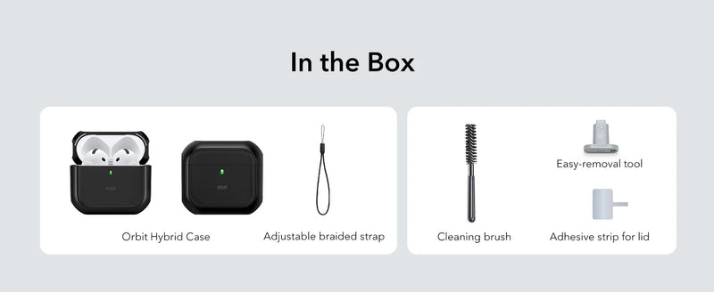 Capa ESR para AirPods 4ª geração AirPods 4 2024 MagSafe com proteção contra quedas HaloLock para AirPods Pro 2ª/1ª geração 2023/2022