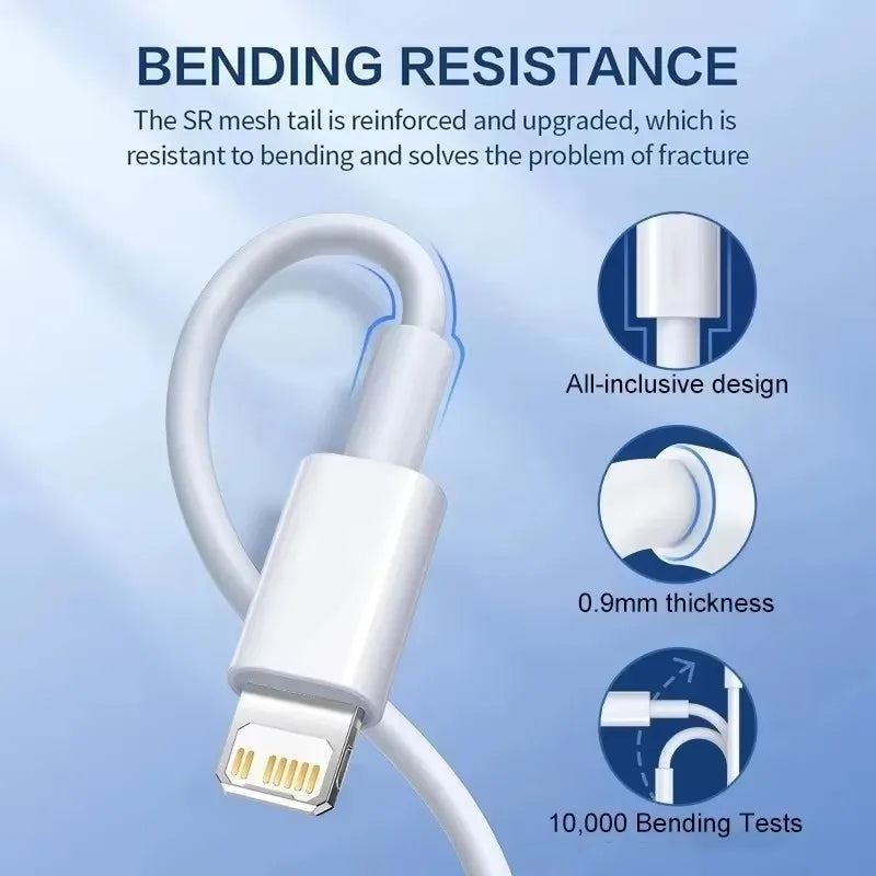 35W PD Fast Charger Cable for iPhone 11 12 13 Pro 8 14 Plus XS Max XR X SE USB C Quick Charge Cord 1m 1.5m 2m PD Charging Cable