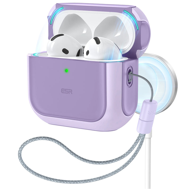 Capa ESR para AirPods 4ª geração AirPods 4 2024 MagSafe com proteção contra quedas HaloLock para AirPods Pro 2ª/1ª geração 2023/2022