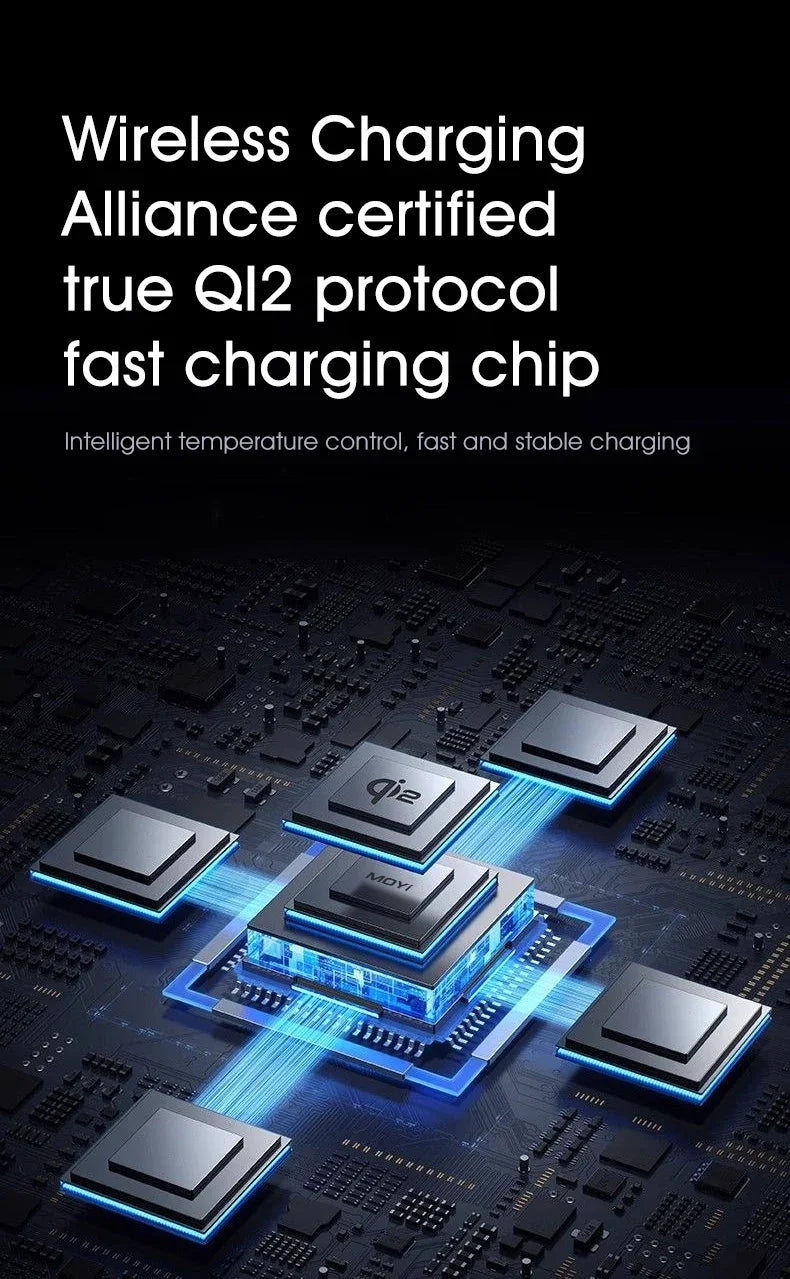 Qi2 3 in 1 Multifunction Magnetic Wireless Charger Touch Roating Fast Charging Base for Iphone 16 15 14 Pro Max, Iwatch Earphone