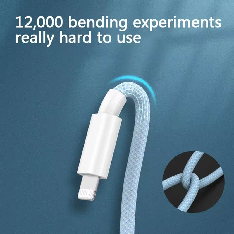 PD 20W USB-C Charging Cable For iPhone 14 13 12 11 Pro Max Xs 8 Plus iPad 3A Fast Charging Cord ‌Lightning Data Cable For iPhone
