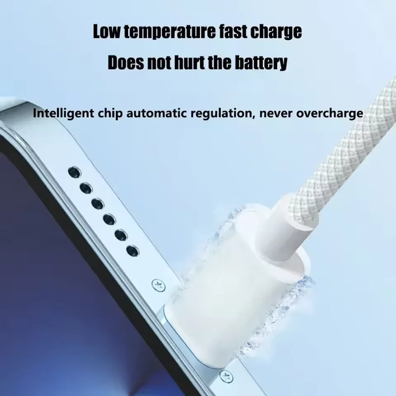 PD 20W USB-C Charging Cable For iPhone 14 13 12 11 Pro Max Xs 8 Plus iPad 3A Fast Charging Cord ‌Lightning Data Cable For iPhone