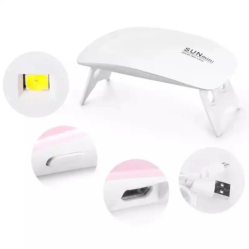 DAFUSHOP mini Cabine Forninho Sun Mini Estufa 6w Led Uv Portátil Manicure Mulher Beleza Pronta entrega
